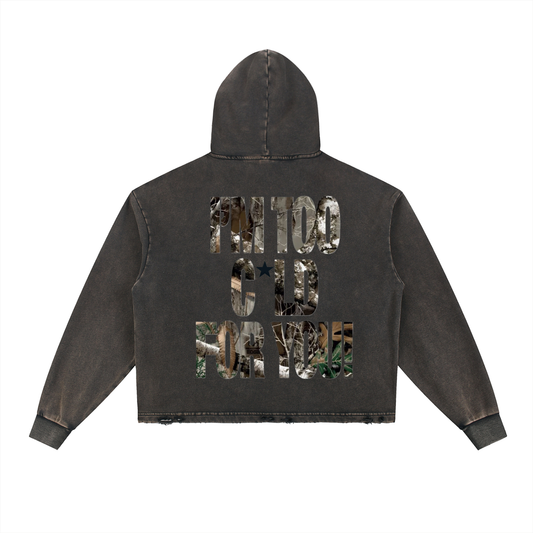 Vintage camo designed hoodie